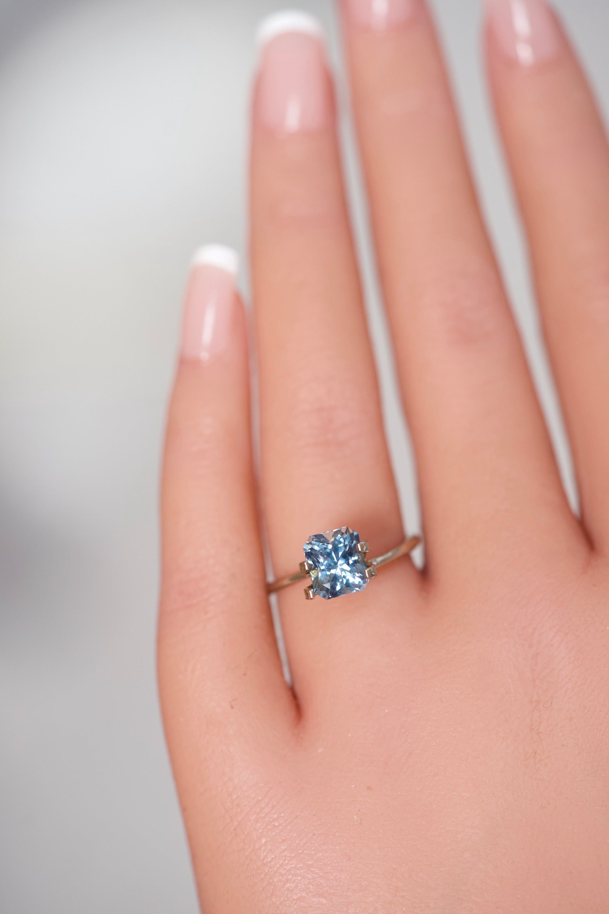3.02 ct Mint Blue Sapphire GIA Certified Unheated Radiant Cut Gem