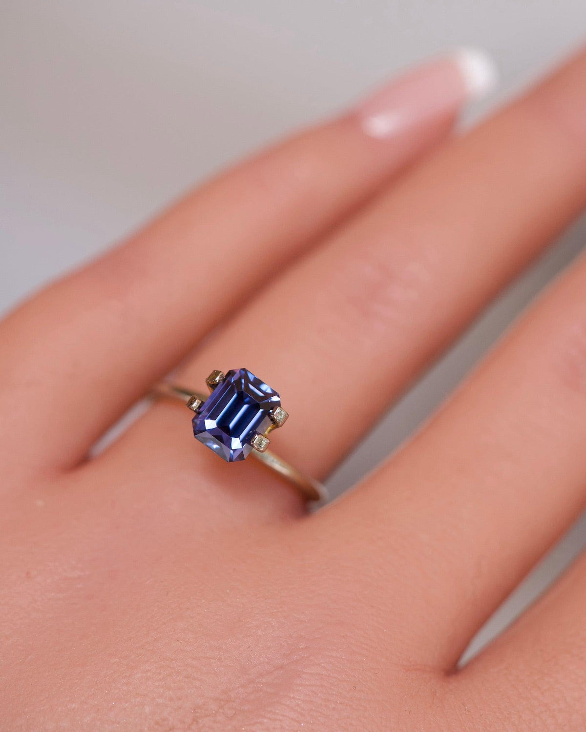 2.93 ct Royal Indigo Sapphire GIA Certified Unheated Emerald Cut Gem