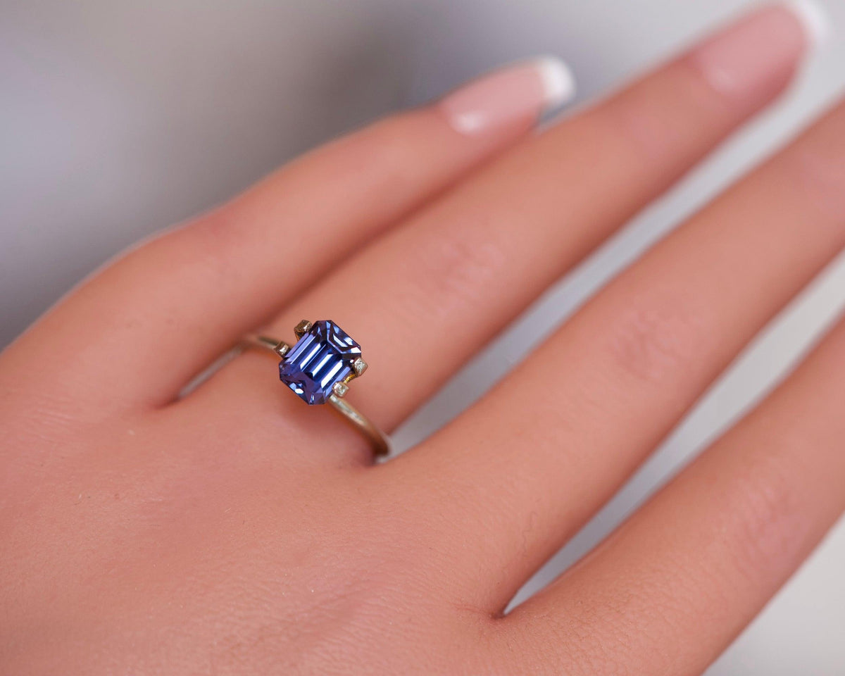 2.93 ct Royal Indigo Sapphire GIA Certified Unheated Emerald Cut Gem