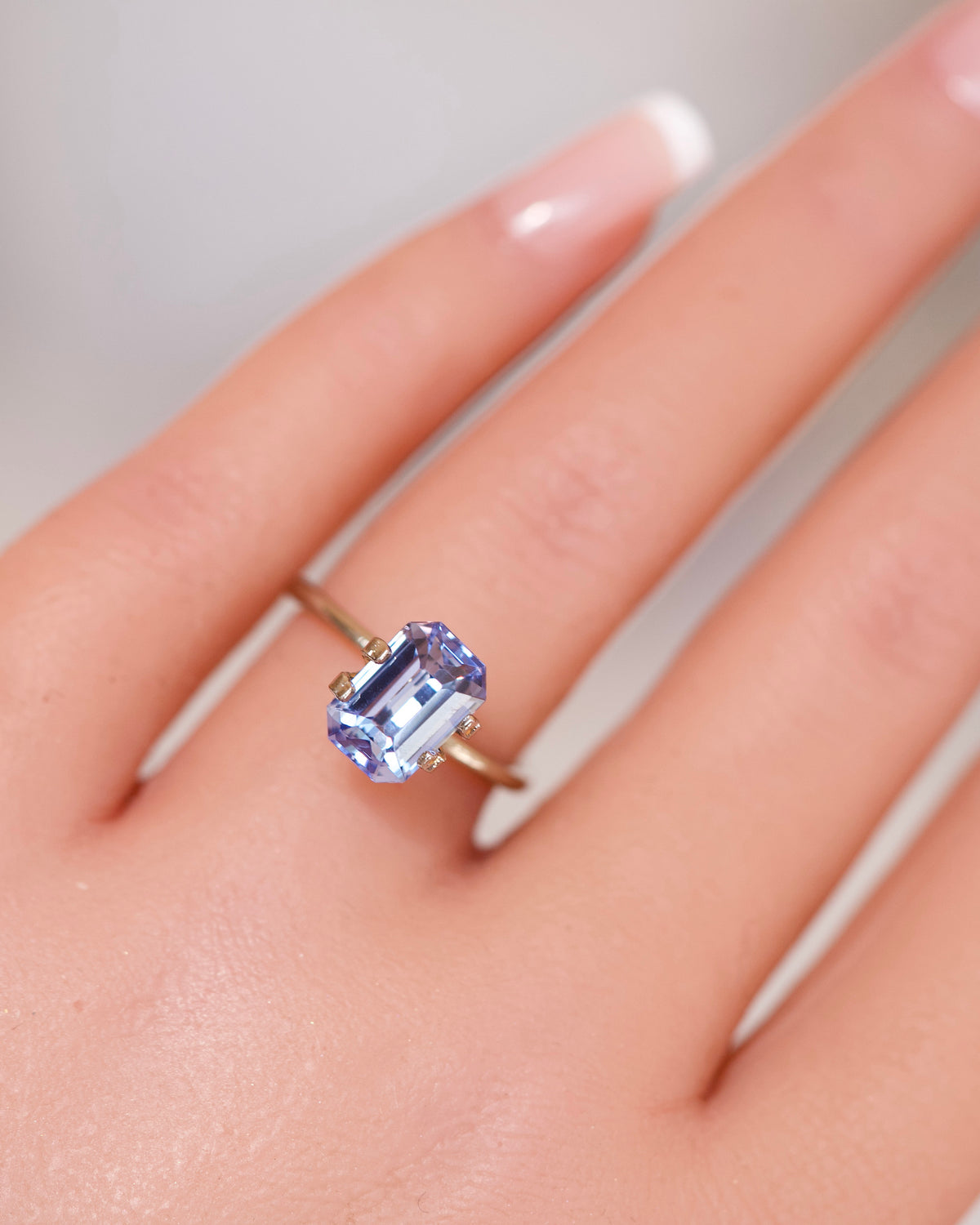 3.55 ct Medium Blue Sapphire GIA Certified Heated Emerald  Cut Gemstone