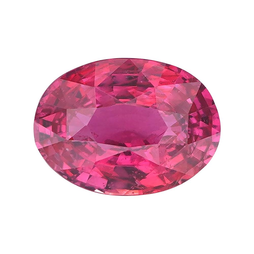 1.58 ct Red Ruby GIA Certified Unheated Oval Cut Gemstone