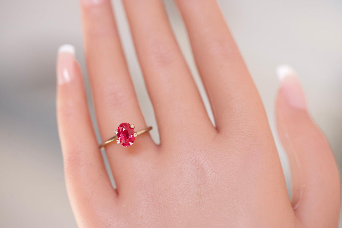 1.58 ct Red Ruby GIA Certified Unheated Oval Cut Gemstone