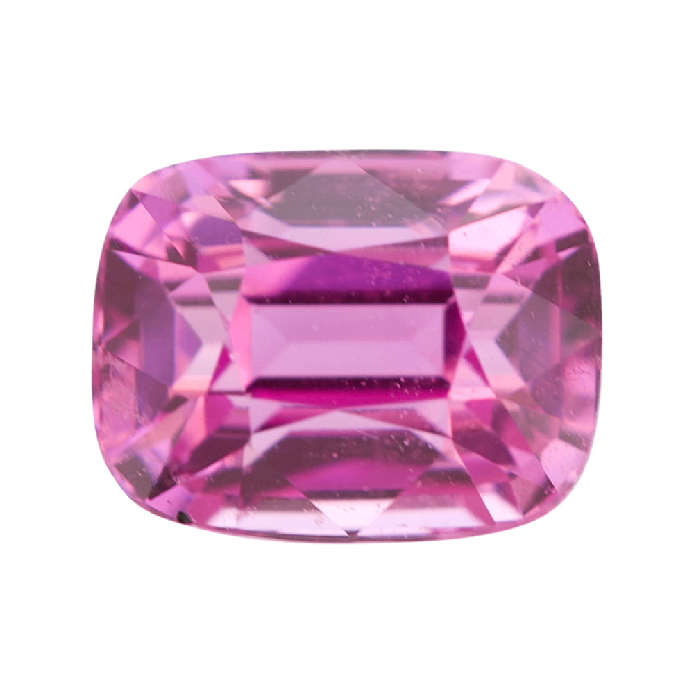 1.68 ct Vivid Pink Sapphire GIA Certified Unheated Cushion Cut Gem