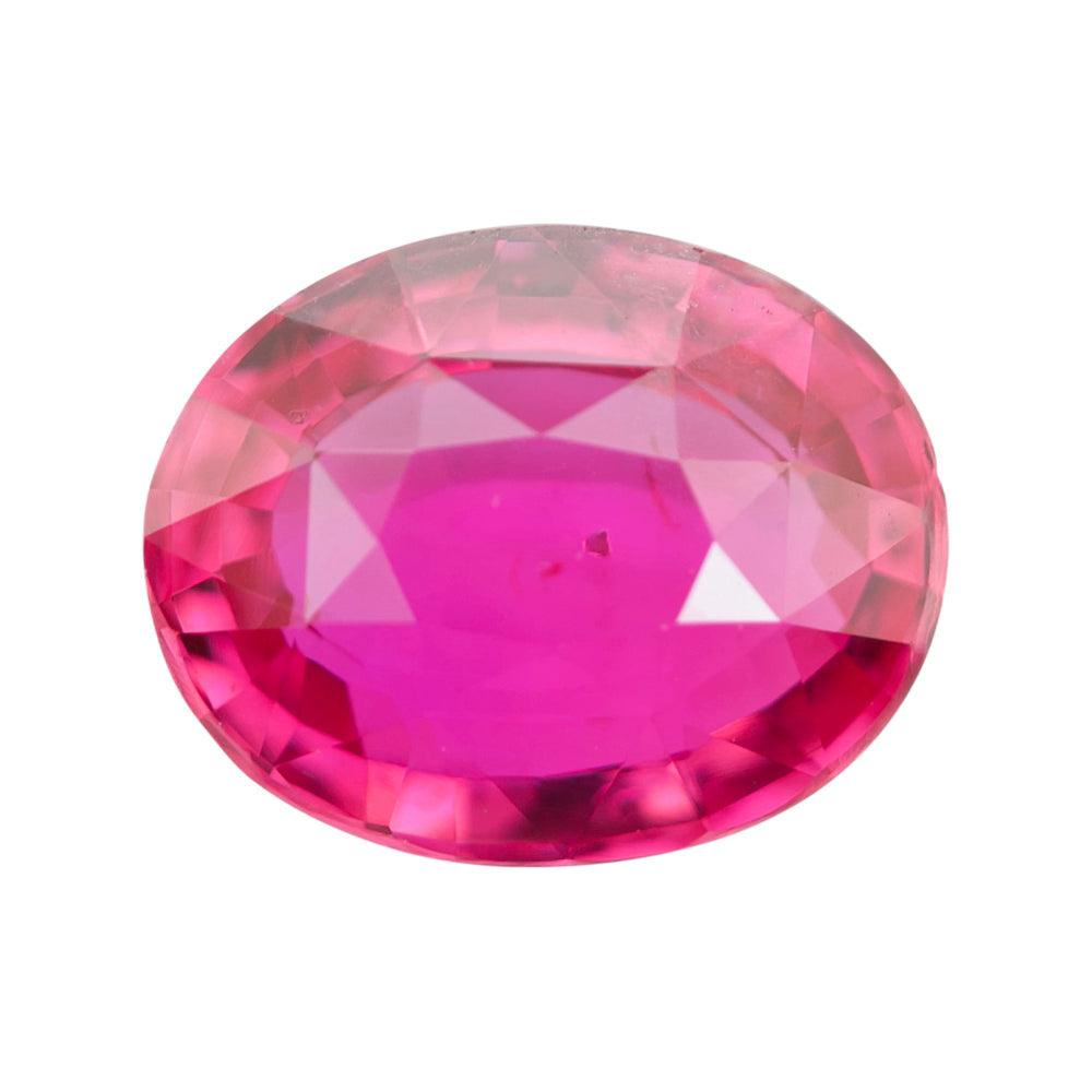 2.05 ct Intense Pink Sapphire GIA Certified Unheated Oval Cut Gemstone
