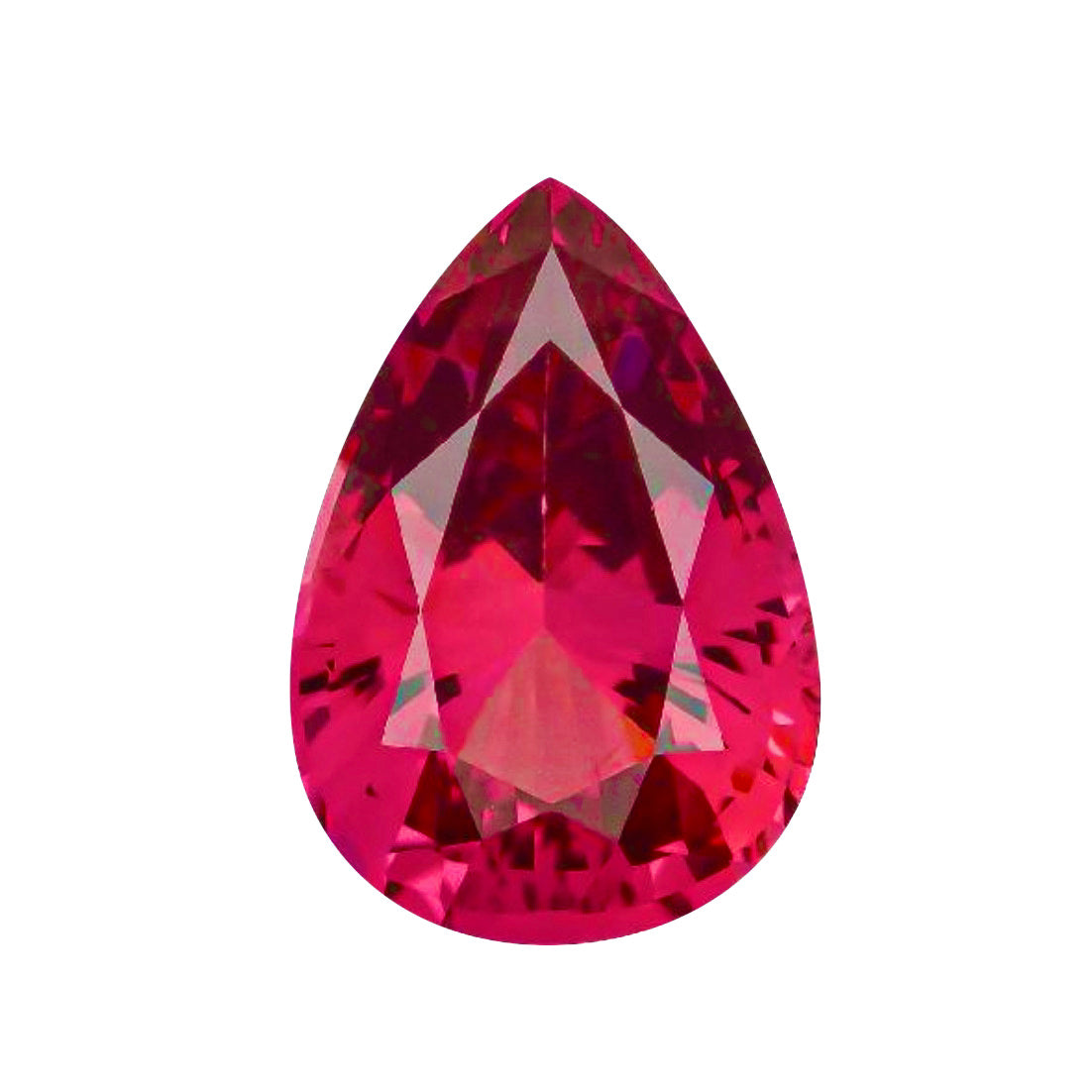1.34 ct Intense Pink Sapphire GIA Certified Heated Pear Cut Gem