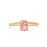 Unheated Padparadscha Sapphire Solitaire Engagement Ring