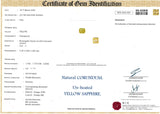 2.01 ct Yellow Radiant Cut Sapphire Unheated Gemstone