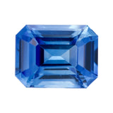 Blue Emerald Cut Ceylon Sapphire Unheated Gem