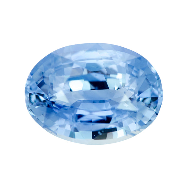 2.04 ct Sky Blue Oval Sapphire Heated Gem