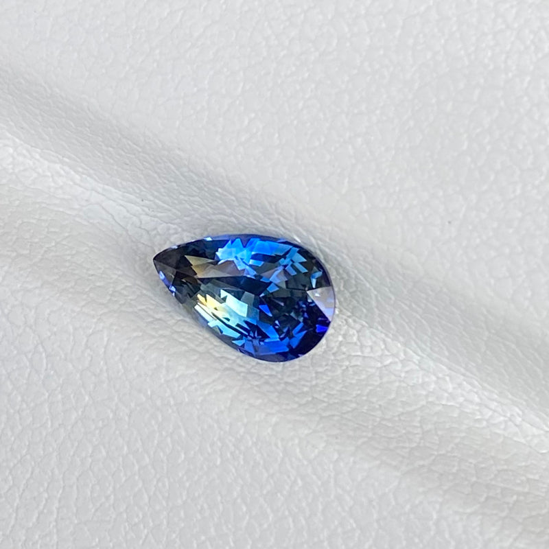 1.18 ct Greenish Blue Sapphire Pear Mixed Cut	 Natural Heated