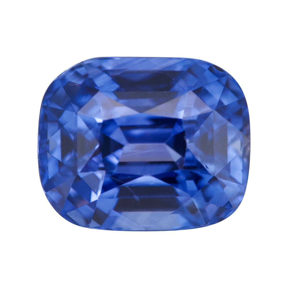 perfectly cut blue cushion ceylon sapphire