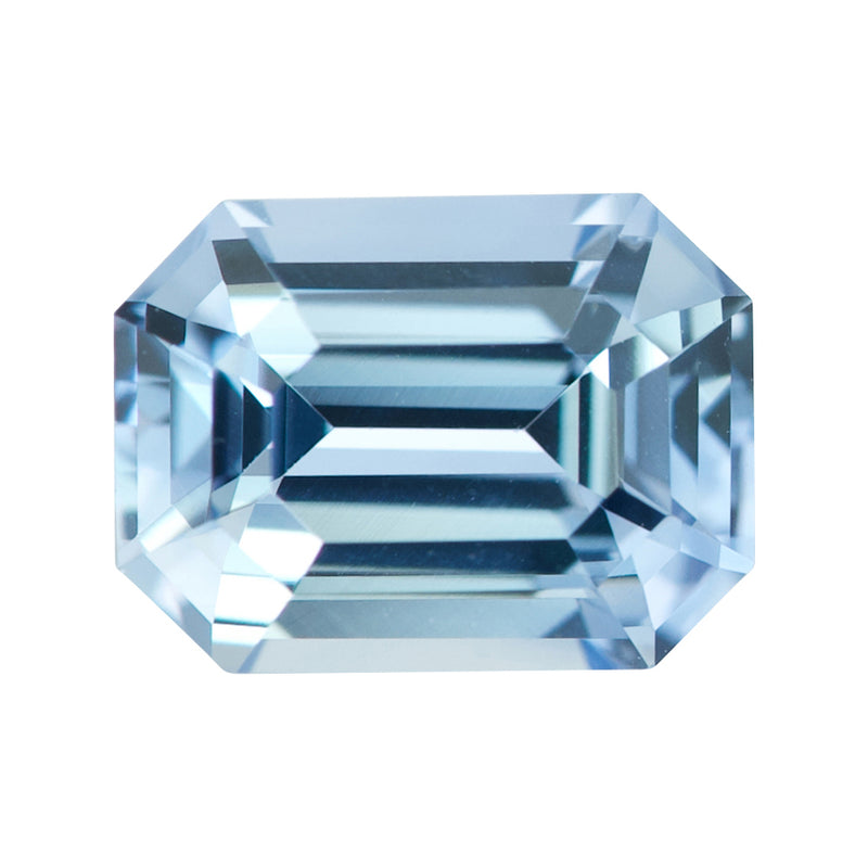 2.10 ct Sky Blue Ceylon Sapphire Emerald Cut Unheated Natural Gemstone