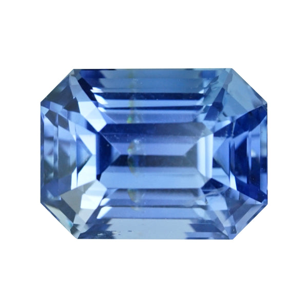 3.36 ct Blue Sapphire Emerald Cut Natural Unheated GIA Certified