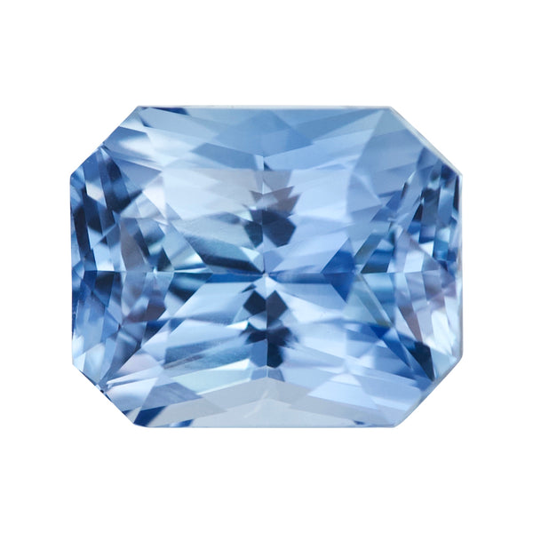 3.16 ct Medium Blue Ceylon Sapphire Radiant Cut Unheated Gem