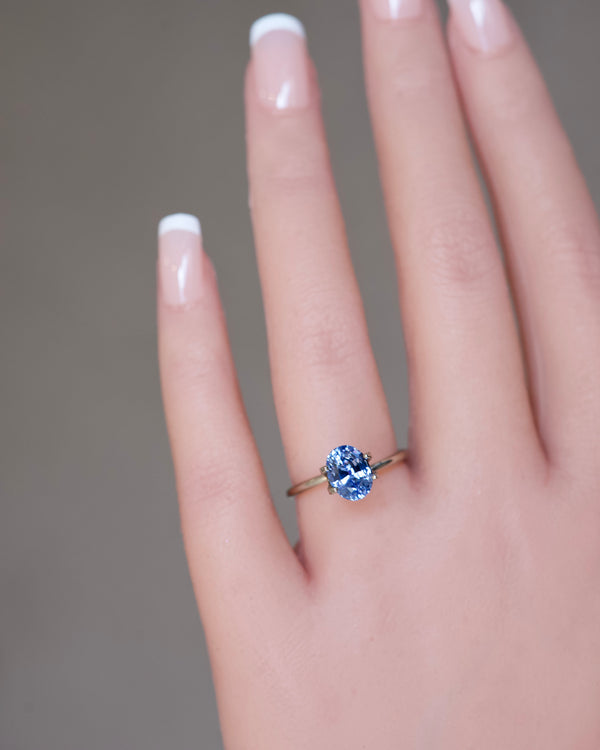 Blue Oval Ceylon Sapphire Heated Gemstone