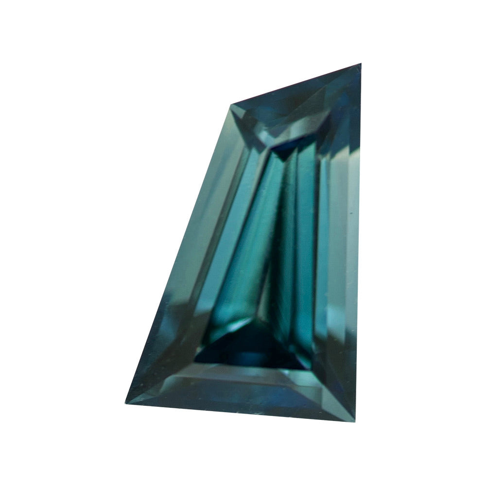 bluish green fancy cut madagascar sapphire 1.09ct