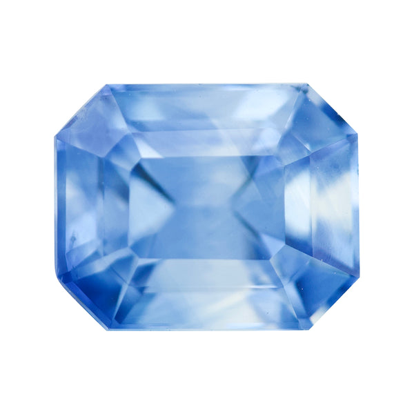 2.36 ct Bi Colour Blue Sapphire Emerald Cut Natural Heated Ceylon