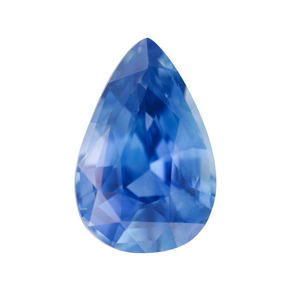 1.08 ct Cornflower Blue Ceylon Sapphire Pear Natural Unheated