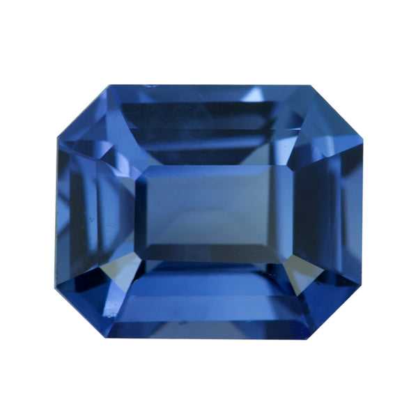 1.73 ct Denim Blue Sapphire Emerald Cut Natural Heated