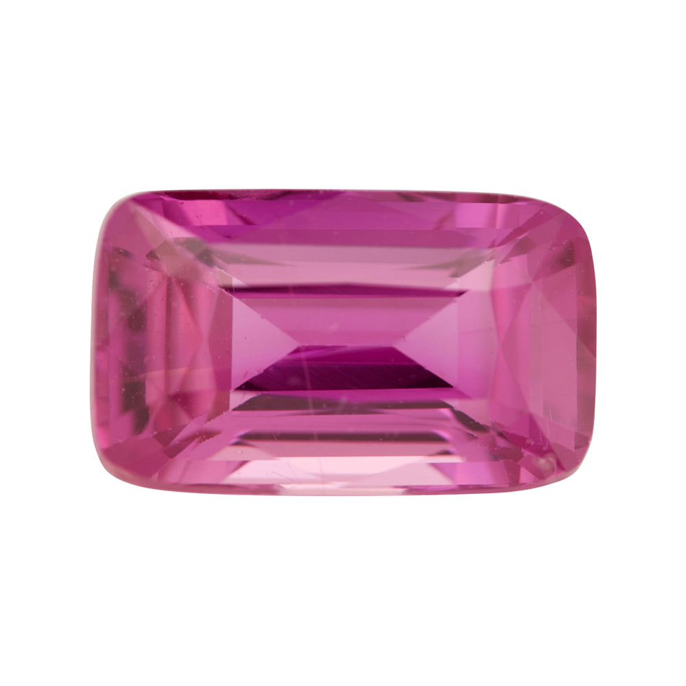 Purplish Pink Cushion Cut Sapphire Heated GIA Gemstone