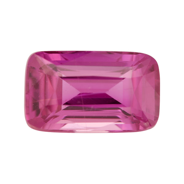 Purplish Pink Cushion Cut Sapphire Heated GIA Gemstone