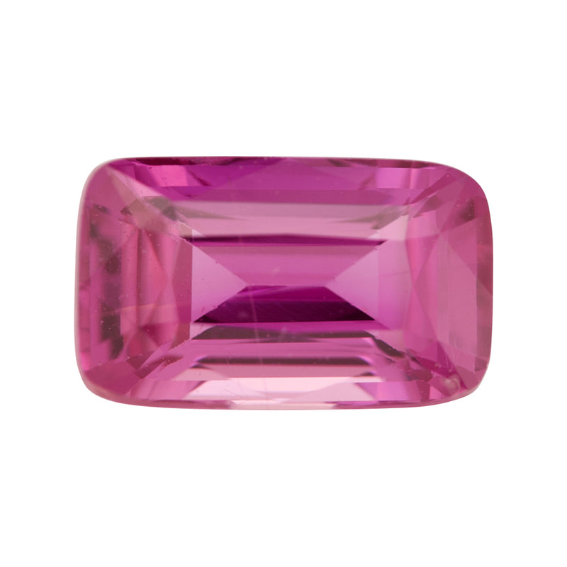 Purplish Pink Cushion Cut Sapphire Heated GIA Gemstone