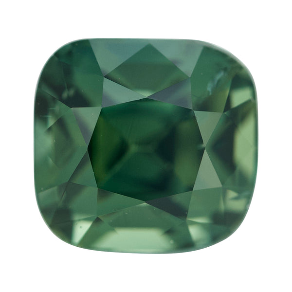 2.52 ct Green Sapphire Cushion Natural Unheated Madagascar