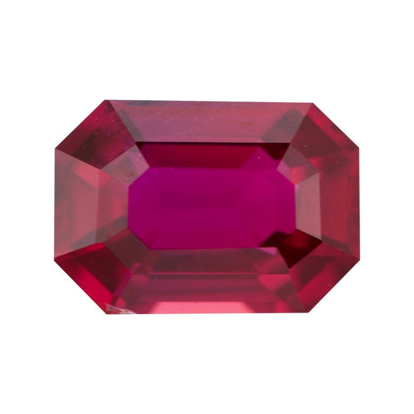 Red Octagonal Madagascar Ruby Unheated Gem
