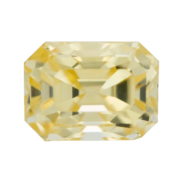 Yellow Emerald Cut Sapphire Unheated GIA Gem