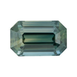 Green Emerald Cut Madagascar Sapphire Unheated Gemstone