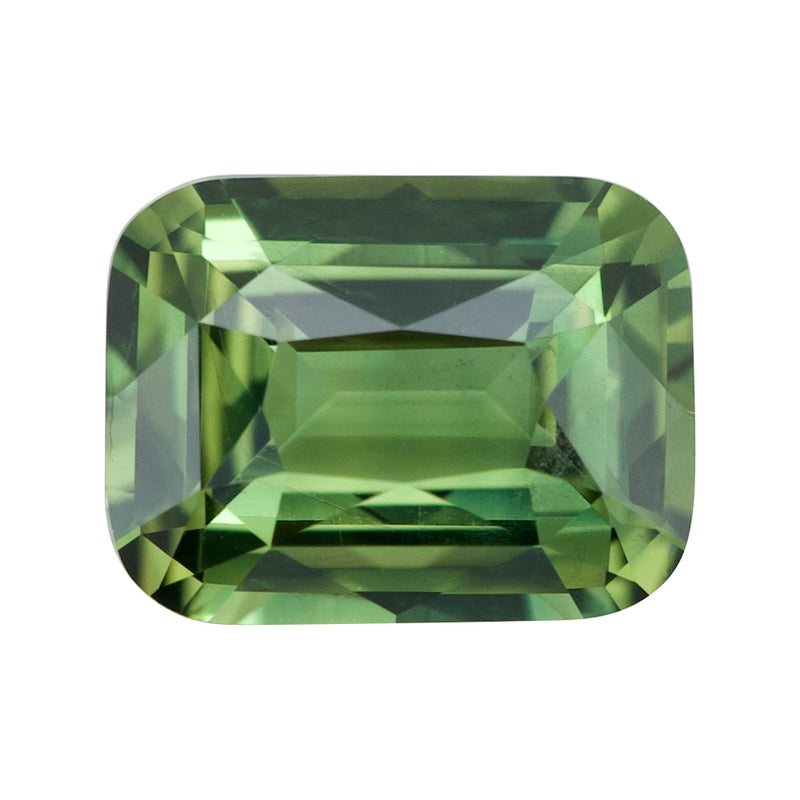 2.33 ct Green Sapphire Cushion Unheated Madagascar Gemstone