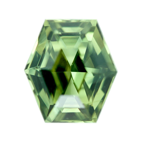 1.78 ct Madagascar Green Sapphire Hexagon Cut Natural Unheated