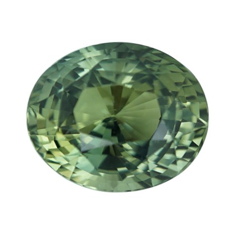 2.50 ct Green Sapphire Oval Natural Unheated