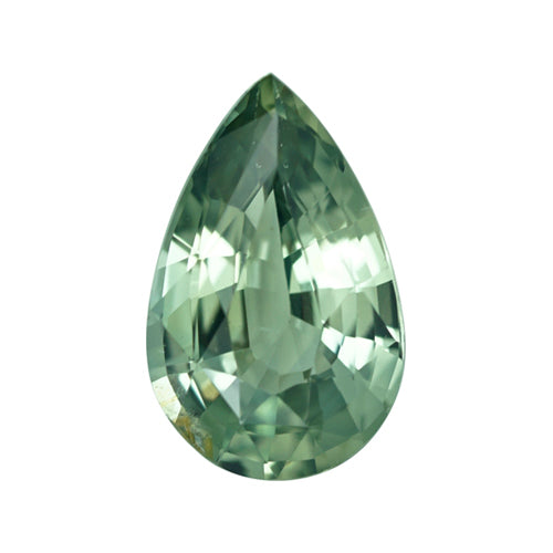 1.55 ct Green Sapphire Pear Natural Unheated