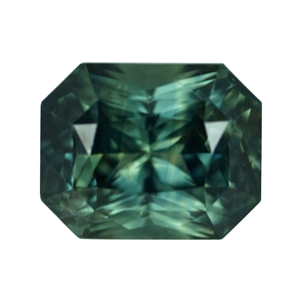 1.61	ct Green	Sapphire	 Radiant Cut Natural Unheated