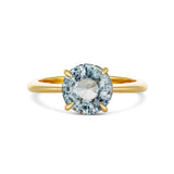 Round Grey Sapphire Solitaire Ring