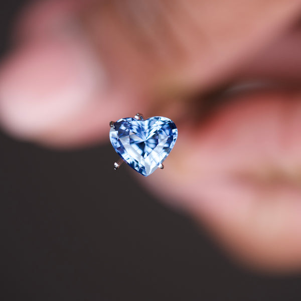 2.56 ct Ceylon Blue Sapphire Heart GIA Certified Unheated