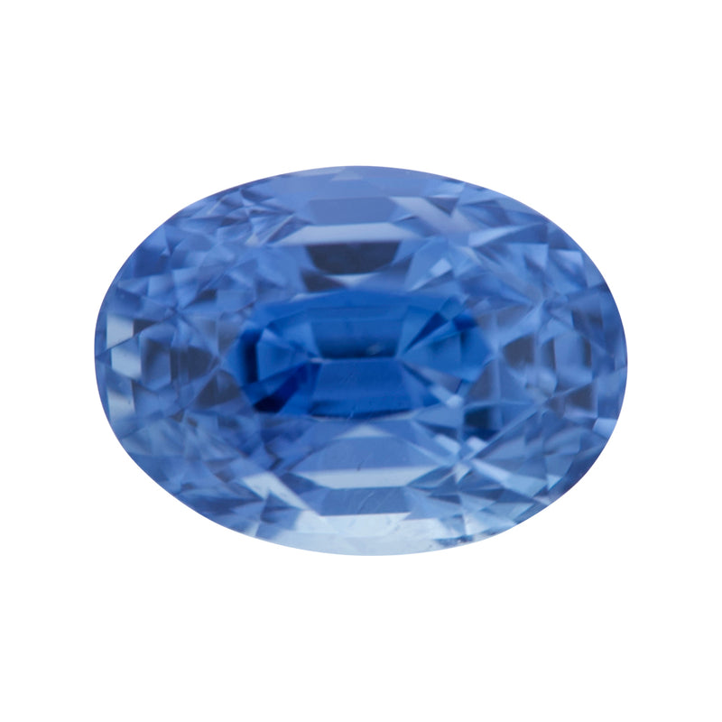 Blue Oval Ceylon Sapphire Unheated Gem