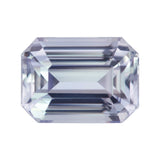 3.17 ct Lavender Sapphire Emerald Cut Unheated Natural Gemstone