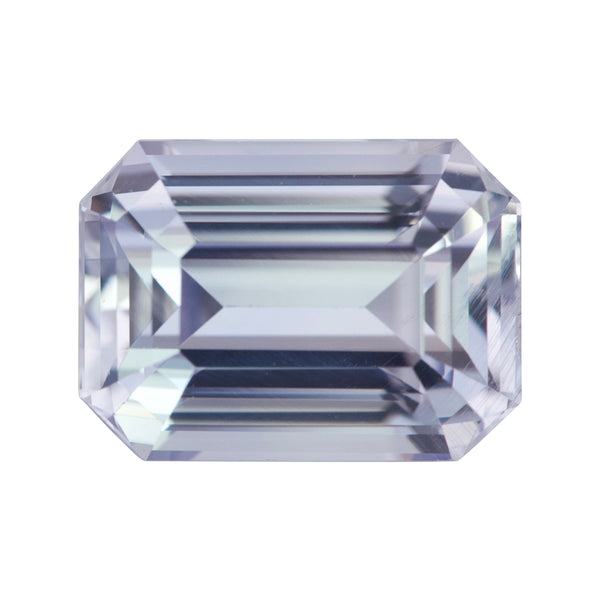 3.17 ct Lavender Sapphire Emerald Cut Unheated Natural Gemstone