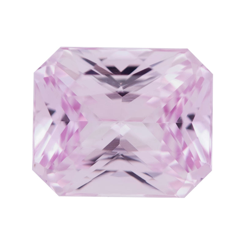 Violetish Pink Radiant Cut Ceylon Sapphire Unheated Gemstone