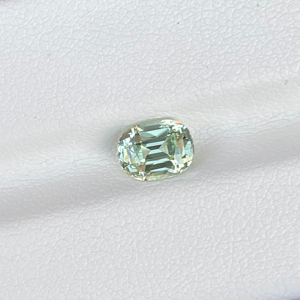 1.56 ct Mint Green Sapphire Cushion Cut Natural Unheated