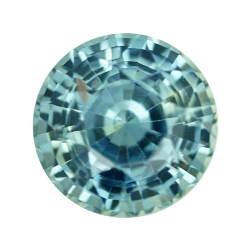 1.41 ct Light Teal Green Sapphire Round Natural Unheated