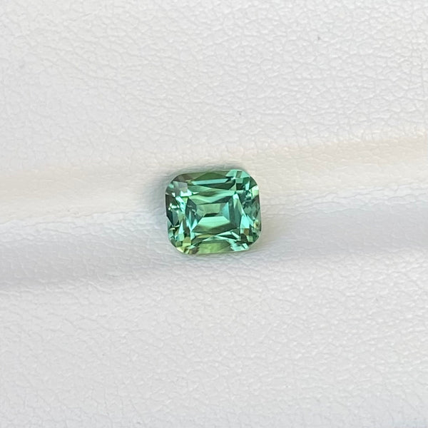 1.28 ct Teal Blue Green Tourmaline Cushion Cut Natural