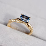 East West Sapphire Engagement Ring