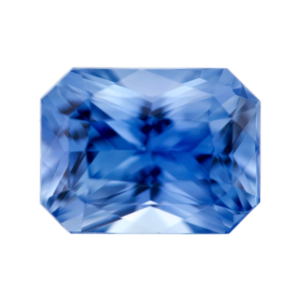 Deep blue unheated Burmese octagonal sapphire