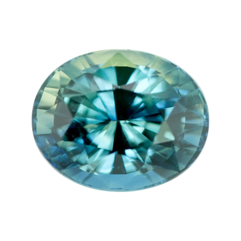 natural madagascar bluish green sapphire 2.09ct