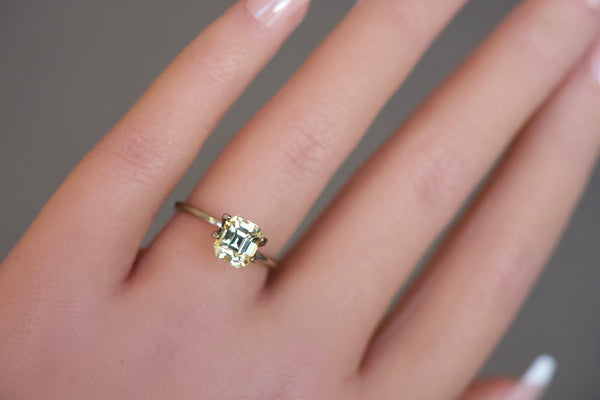 Yellow Emerald Cut 2.17 carat Ceylon Sapphire Gem