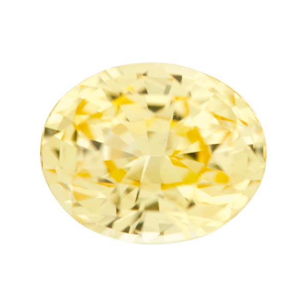 Yellow Oval Ceylon Sapphire Unheated Gem