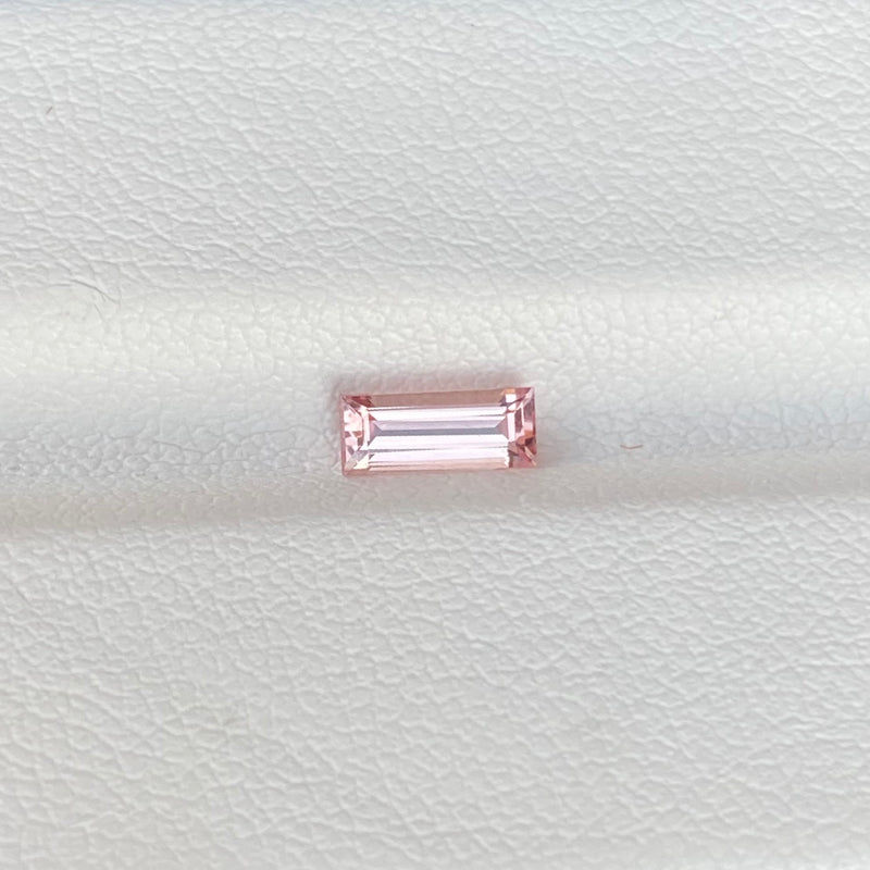 0.41 ct Padparadscha Sapphire Baguette Cut Natural Heated